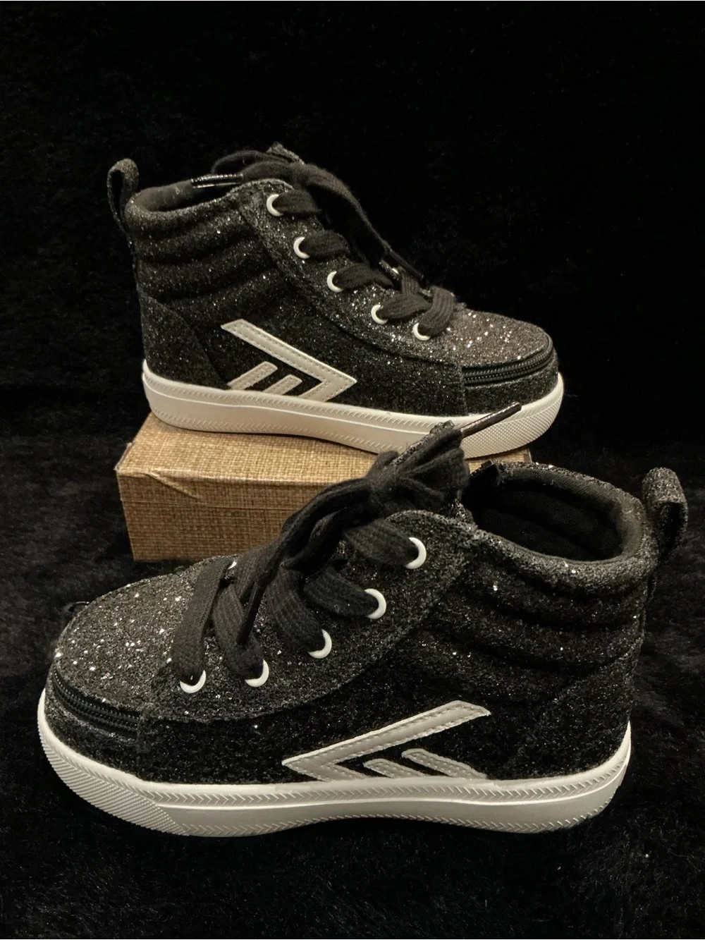 Billy Children’s Black Glitz CS High Top